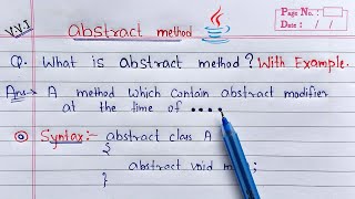 Abstract Method in Java  Learn Coding [upl. by Dilaw]