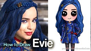 How to Draw Evie  Disney Descendants 2 [upl. by Fredie]