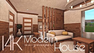 BLOXBURG 14K MODERN HOUSE  NOGAMEPASS [upl. by Wylma]