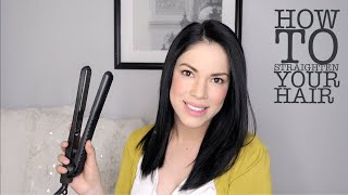 HOW TO STRAIGHTEN YOUR HAIR beginner friendly [upl. by Elleniad]