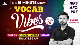 IBPS AFO 2024  Vocab Vibes  IBPS AFO English Classes 14  By Parth Krishna sir [upl. by Neerod]