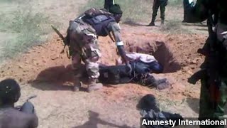 Gruesome Video Allegedly Shows Nigerian Military Abuses [upl. by Quarta]