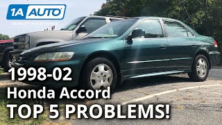 Top 5 Problems Honda Accord Sedan 6th Generation 19982002 [upl. by Aisital]