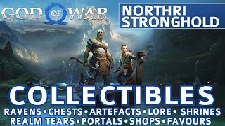 God of War  Northri Stronghold All Collectible Locations Ravens Chests Artefacts Shrines [upl. by Eiaj316]