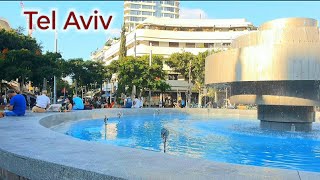 4K TEL AVIV Dizengoff Street Virtual Walking Beautiful Israel [upl. by Anastasie593]