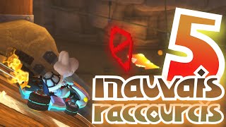 5 MAUVAIS RACCOURCIS dans MARIO KART 8 DELUXE [upl. by Oneil]