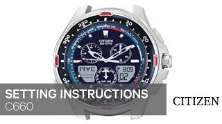 Citizen Watch Setting Instruction — C660 [upl. by Rekrap95]