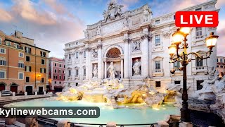 🔴 Recorded Live Footage Webcam from Rome  Watch the Trevi Fountain in Real Time [upl. by Belayneh]