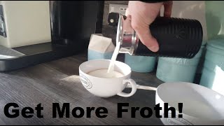 How to Get More Froth from Your Nespresso Coffee Aeroccino  Nespresso tips and help [upl. by Armalla32]