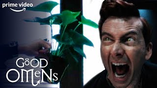 Crowley Versus His House Plants  Good Omens  Prime Video [upl. by Bluhm]