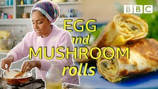 Nadiyas 5 minute crispy egg rolls  BBC [upl. by Suryt392]