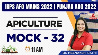 IBPS AFO Mains 2022  Apiculture by Meenakshi Rathi  Mock 32 [upl. by Adleremse691]