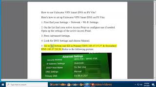 Set up Unlocator VPN Smart DNS on PS Vita [upl. by Omsoc276]