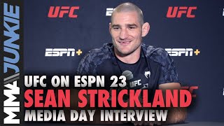 Sean Strickland shuts down fcking loser Brendan Allen  UFC on ESPN 23 media day [upl. by Tuppeny911]