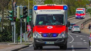 24 MINUTEN ALARM amp EINSATZFAHRTEN  VIEL BLAULICHT amp HORN  RETTUNGSDIENST DRK KV KARLSRUHE [upl. by Arem21]