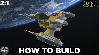 Naboo N1 starfighter  Minecraft Star Wars tutorial [upl. by Nehgaem347]