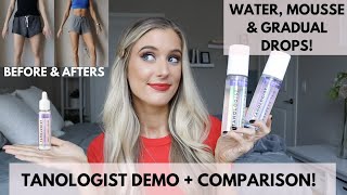 Tanologist Application Demo amp Comparison  Express Tan Water Mousse Face  Body Drops [upl. by Mersey81]