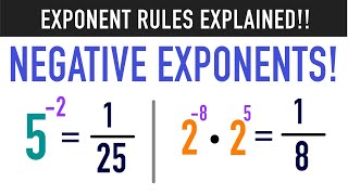 Multiplying Negative Exponents Using the Negative Exponent Rule [upl. by Alithia501]