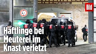 Gefängnismeuterei Polizei stürmt Knast in Thüringen  JVA Untermaßfeld [upl. by Henarat]